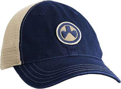 Magpul Women'S Trucker Hat Snap Back Baseball Cap, One Size Fits Most Apparel & Accessories > Clothing Accessories > Hats Magpul Garment Washed Navy/Khaki One Size 