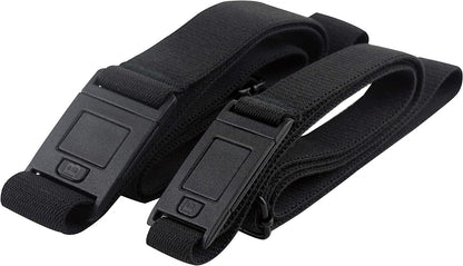 Beltaway-The Square Adjustable No Show Flat Buckle Belt Comfortably Holds Your Pants Up Apparel & Accessories > Clothing Accessories > Belt Buckles BELTAWAY 2pk:square/Narrow Black Plus Size (16-4X) 