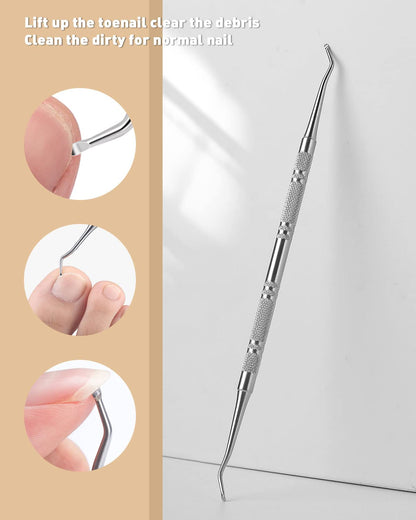 BEZOX Ingrown Toenail Tools - Toenail Lifter and Toenail File Set, Podiatrist Preferred Ingrown Toenails Treatment Tools - Surgical Grade Stainless Steel, W/Tin Storage Box Health & Beauty > Personal Care > Cosmetics > Cosmetic Tools > Nail Tools BEZOX   
