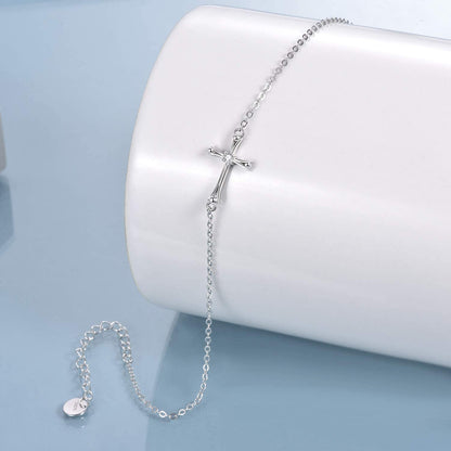 POPLYKE 925 Sterling Silver Infinity/Cross/Mermaid/Starfish/Pearl Anklet for Women Summer Jewelry Apparel & Accessories > Jewelry > Anklets POPLYKE   
