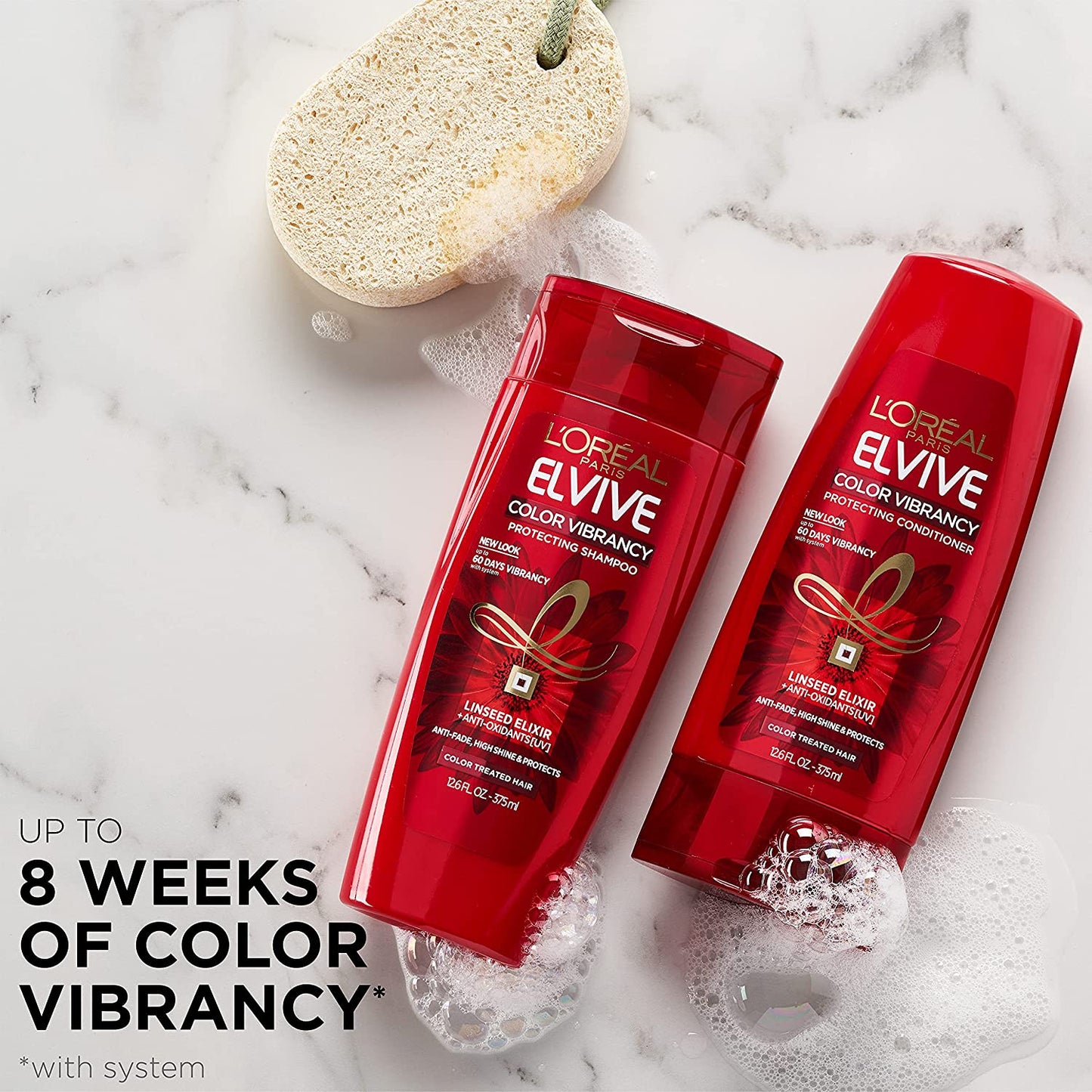 L'Oreal Paris Elvive Color Vibrancy Protecting Conditioner, for Color Treated Hair, Conditioner with Linseed Elixir and Anti-Oxidants, for Anti-Fade, High Shine, and Color Protection, 28 Fl Oz Health & Beauty > Personal Care > Hair Care L'Oreal Paris   