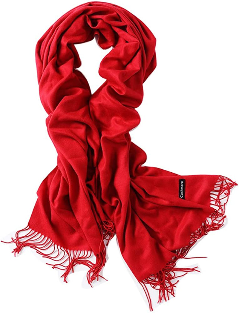 Bellonesc Cashmere Scarf Shawls for Women and Men Apparel & Accessories > Clothing Accessories > Scarves & Shawls Beillonesc Red  