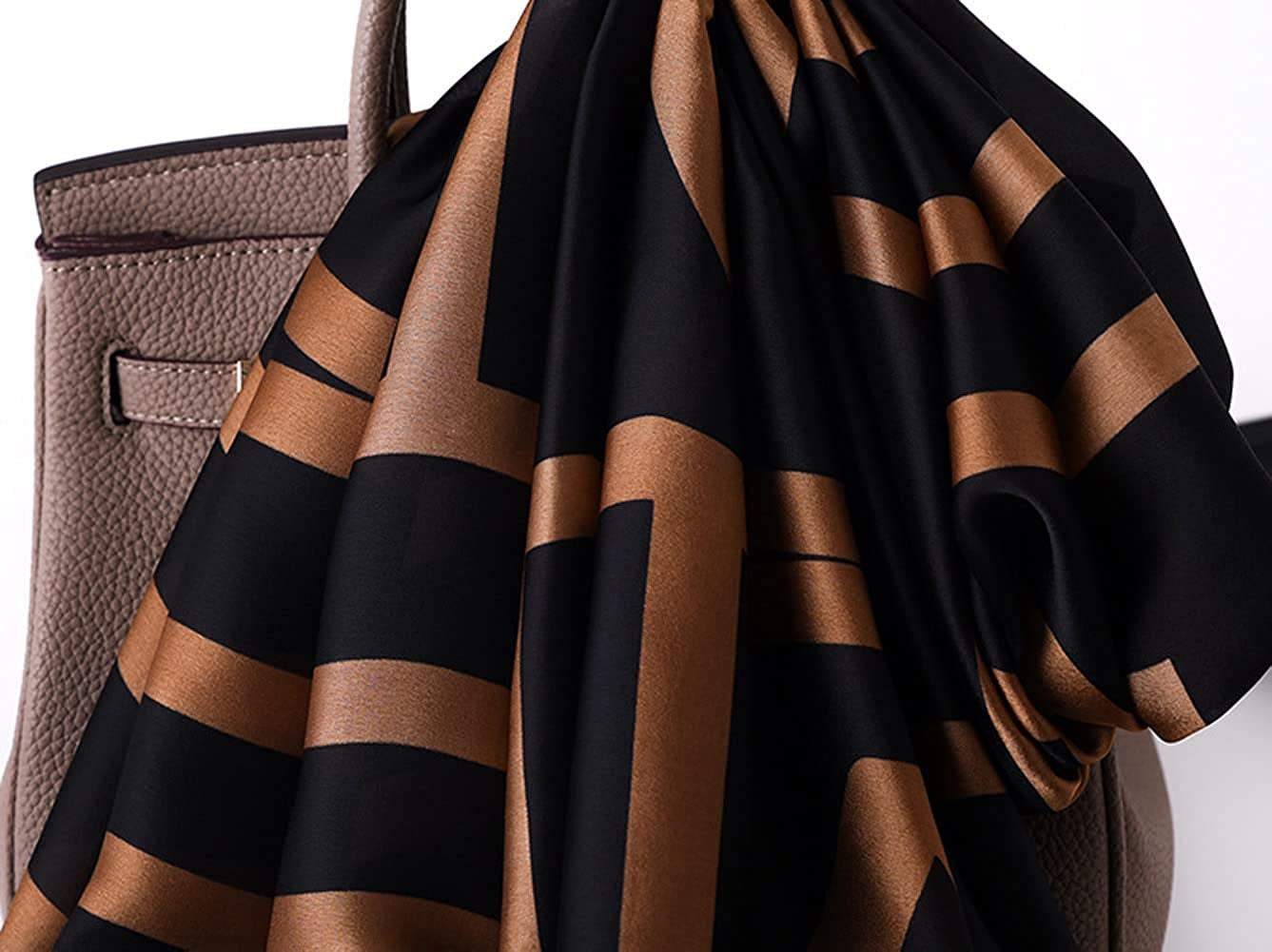 K-Elewon Silk Feeling Scarf Fashion Scarves Long Lightweight Sunscreen Shawls for Women Apparel & Accessories > Clothing Accessories > Scarves & Shawls K-Elewon   
