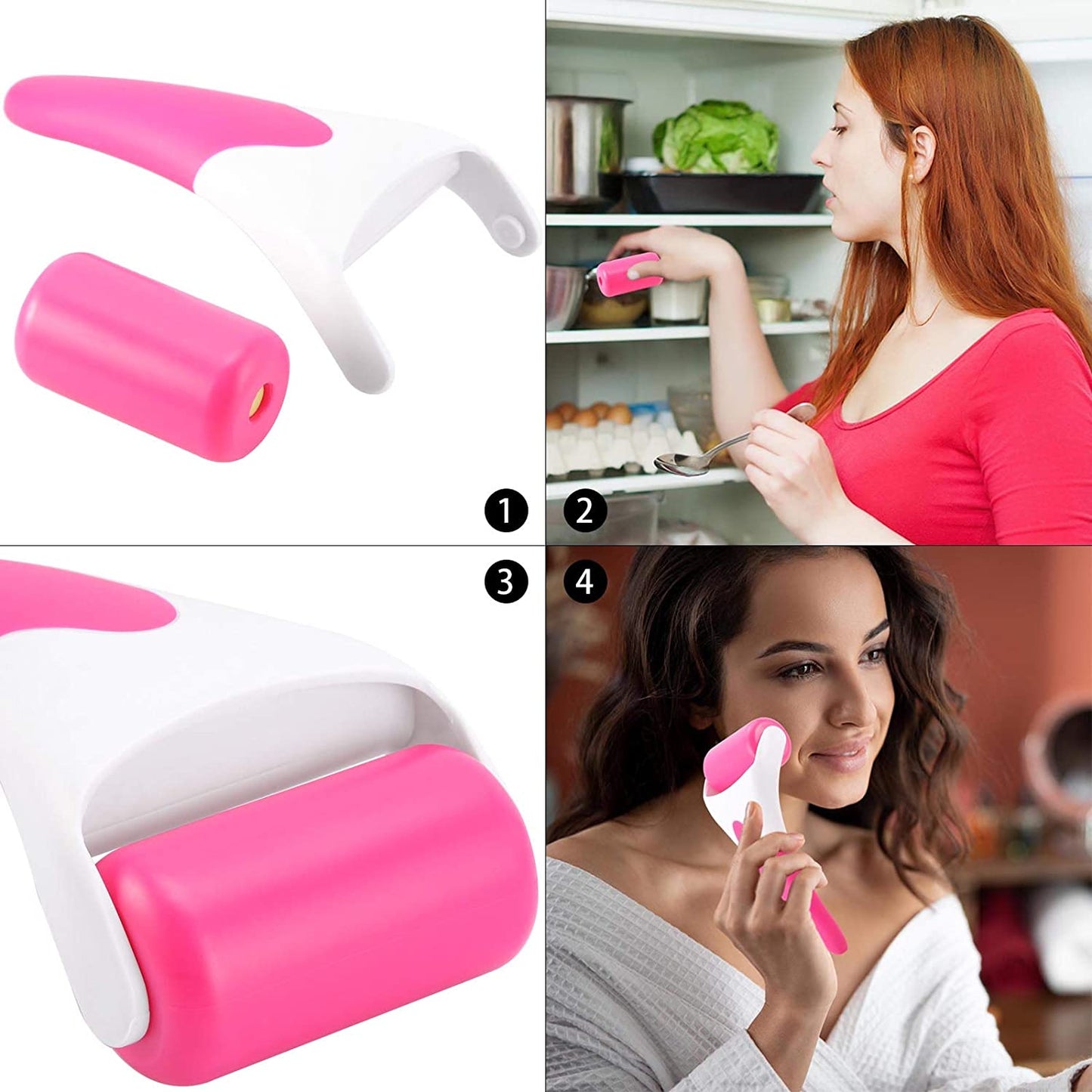 Ice Roller Beauty Roller for Cooling Face, Cold Roller Skin Care Tool for Puffy Eyes & Pain Relief - with Extra Roller Health & Beauty > Personal Care > Cosmetics > Cosmetic Tools > Skin Care Tools BTYMS   