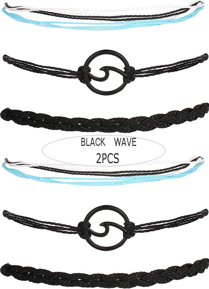 Long Tiantian Wave Bracelets for Teen Girls Cute Boho Braided String Beach Ocean Bracelet for Women Summer Jewelry Gift Apparel & Accessories > Jewelry > Anklets Long tiantian P  