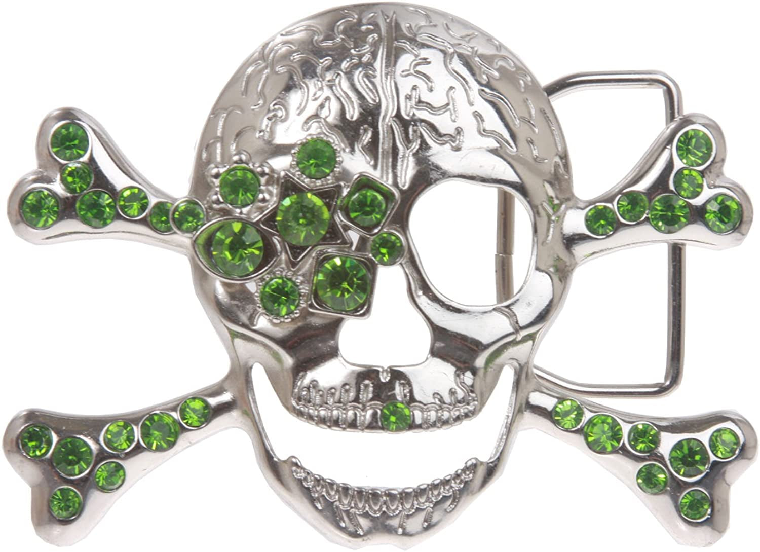 Rhinestone Skull & Crossbones Pirate Belt Buckle Apparel & Accessories > Clothing Accessories > Belt Buckles Beltiscool Livine  