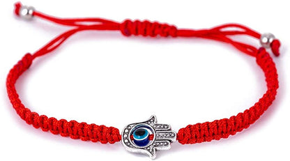 Handmade String Evil Eye Bracelet for Women Men Girls Boys Black Red Thread Adjustable Bracelets Minimalist Jewelry Apparel & Accessories > Jewelry > Bracelets kelistom 01. red hand  