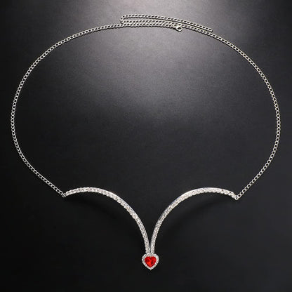 Rhinestone Chest Bracket Bra Chain Body Jewelry Accessories Silver Bikini Crystal Chest Harness Bra Underwear Rave Party Apparel & Accessories > Jewelry > Body Jewelry Generic   