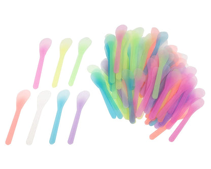 Qsqueen 100 PCS Cosmetic Spatula for Makeup Face Mask Plastic Spoon Disposable Makeup Tools for Mixing and Sampling 4.88'' X 1.06" Random Color Health & Beauty > Personal Care > Cosmetics > Cosmetic Tools > Skin Care Tools QsQueen   