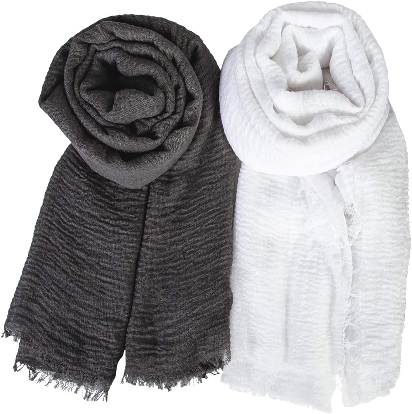 Chalier Hijab Scarfs Shawl Set for Women, Fashion Soft Scarves Lightweight Head Scarf for All Season(Grey) Apparel & Accessories > Clothing Accessories > Scarves & Shawls Chalier   