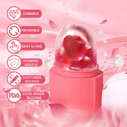 Ice Roller for Face Eye and Neck, Esznuoky Facial Beauty Ice Mold for Brighten Skin & Enhance Your Natural Glow, Cold Therapy Massage Tool for Shrink Pores, Reduce Acne (Pink) Health & Beauty > Personal Care > Cosmetics > Cosmetic Tools > Skin Care Tools Esznuoky   