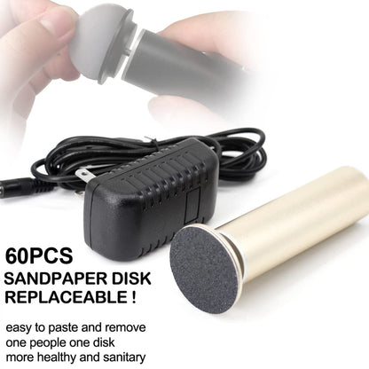 Electric Foot File (Speed Adjustable) with 60Pcs Replacement Sandpaper Disk, Professional Electric Callus Remover Pedicure Foot Sander for Callus Removal Foot Care (FCR-1 Gold) Health & Beauty > Personal Care > Foot Care I·B·N G   