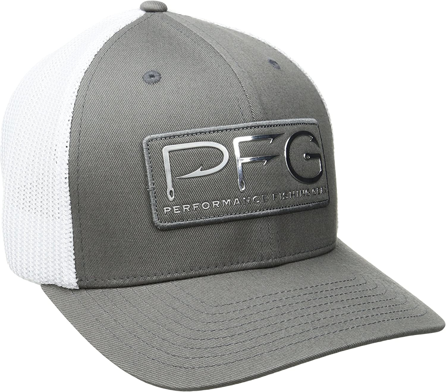 Columbia Women'S PFG Logo Mesh Ball Cap-High Crown Apparel & Accessories > Clothing Accessories > Hats Columbia Titanium, Pfg Hook Patch Large-X-Large 