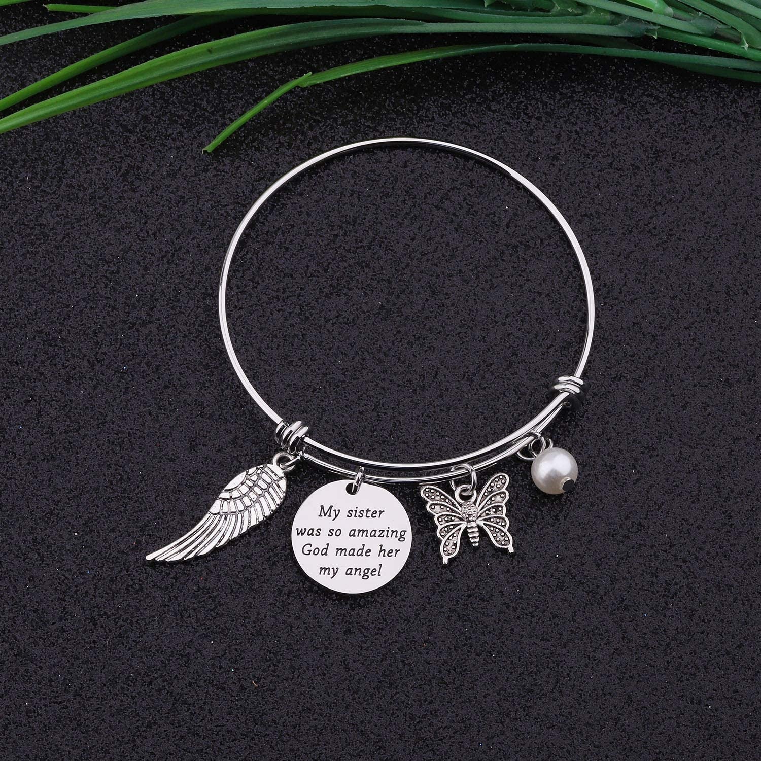 CYTING Sister Memorial Bracelet My Sister Was so Amazing God Made Her My Angel in Memory of Sister Remembrance Jewelry Loss of Sister Sympathy Gift Apparel & Accessories > Jewelry > Bracelets CYTING   