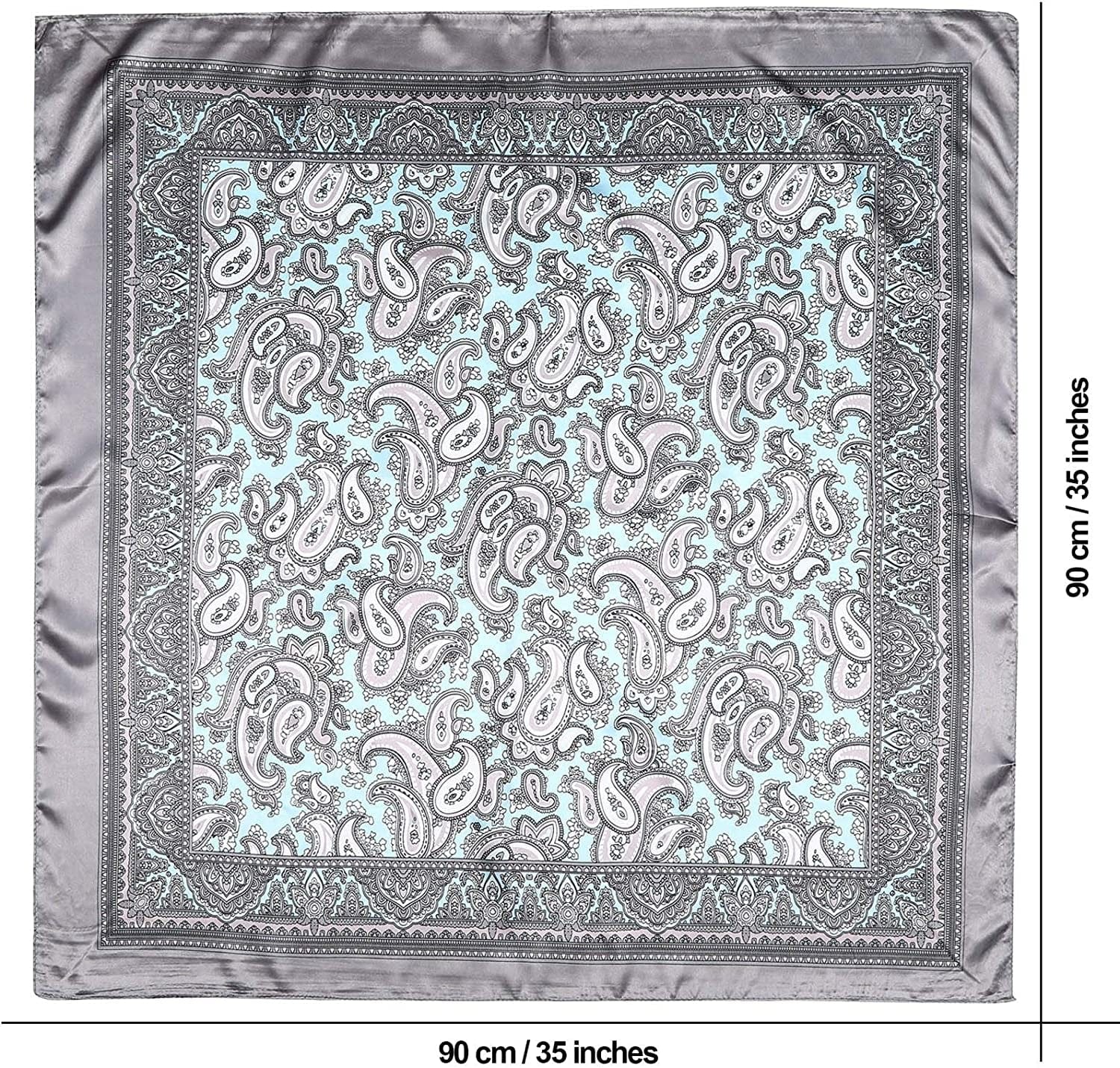 35” Satin Large Square Head Scarves - 4PCS Silk like Neck Scarf Hair Sleeping Wraps Lightweight Satin Silk Scarfs for Women Apparel & Accessories > Clothing Accessories > Headwear AWAYTR   