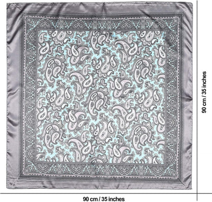 35” Satin Large Square Head Scarves - 4PCS Silk like Neck Scarf Hair Sleeping Wraps Lightweight Satin Silk Scarfs for Women Apparel & Accessories > Clothing Accessories > Headwear AWAYTR   