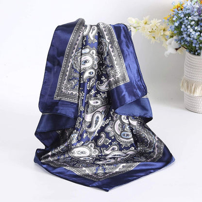 35” Satin Large Square Head Scarves - 4PCS Silk like Neck Scarf Hair Sleeping Wraps Lightweight Satin Silk Scarfs for Women Apparel & Accessories > Clothing Accessories > Headwear AWAYTR   