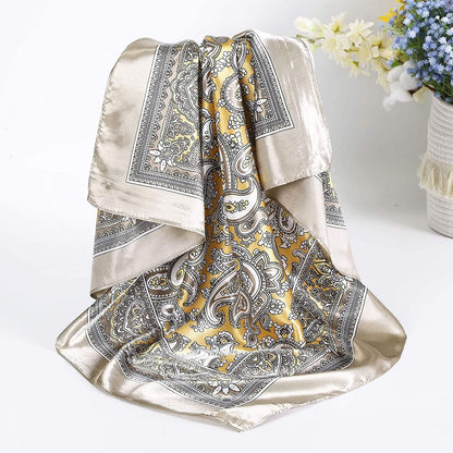 35” Satin Large Square Head Scarves - 4PCS Silk like Neck Scarf Hair Sleeping Wraps Lightweight Satin Silk Scarfs for Women Apparel & Accessories > Clothing Accessories > Headwear AWAYTR   