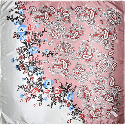 35 X 35 Women Square Satin Silk like Head Scarf Hair Wrap Night Sleeping Decoration Apparel & Accessories > Clothing Accessories > Bandanas & Headties corciova   