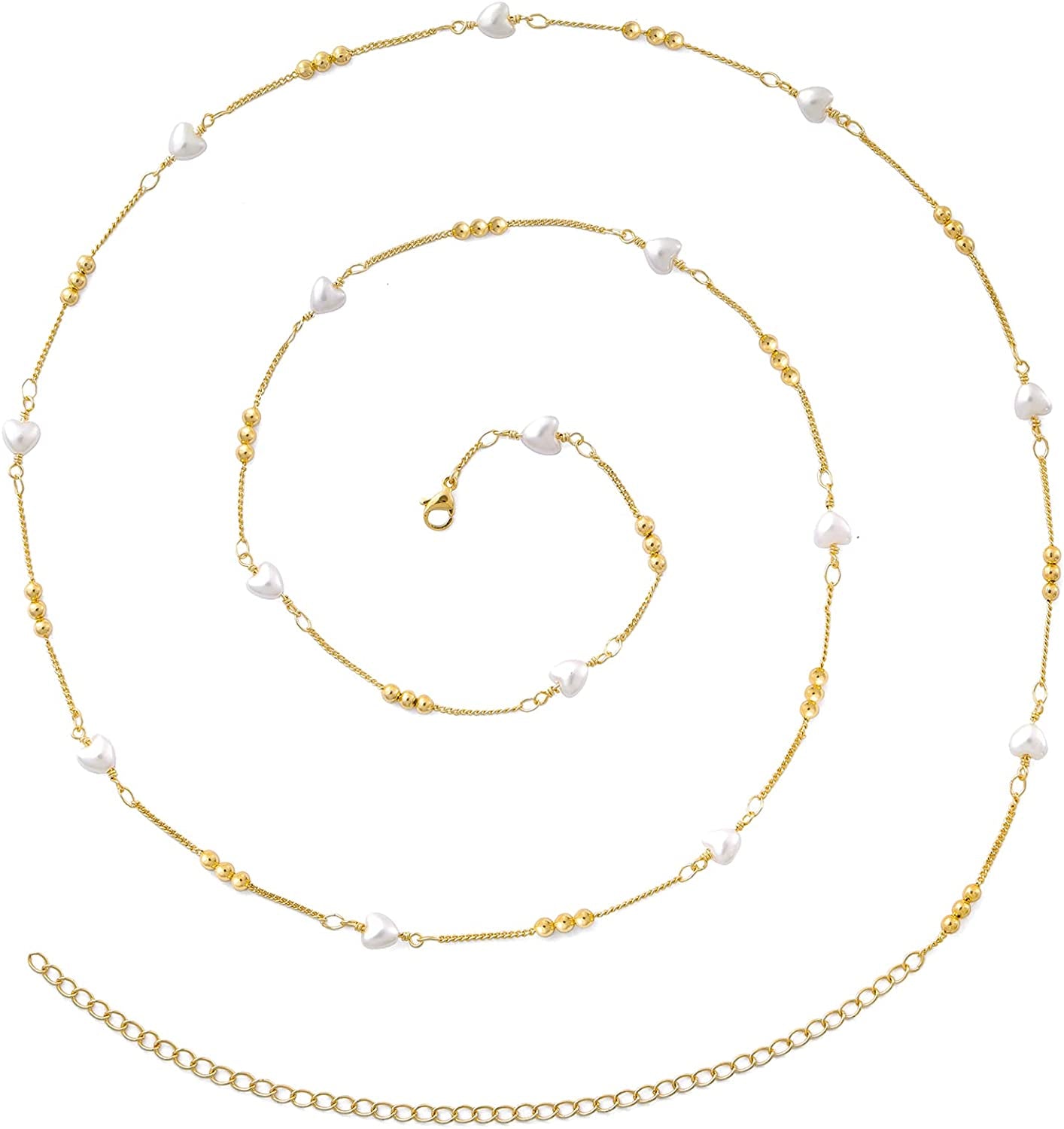 TOBENY 27.5/33.5/40 Inches Waist Belly Chains for the Waist for Women 14K Gold Plated Belly Chains for Women plus Size Body Chain for Women Teens Apparel & Accessories > Jewelry > Body Jewelry TOBENY K 39.3 Inches 