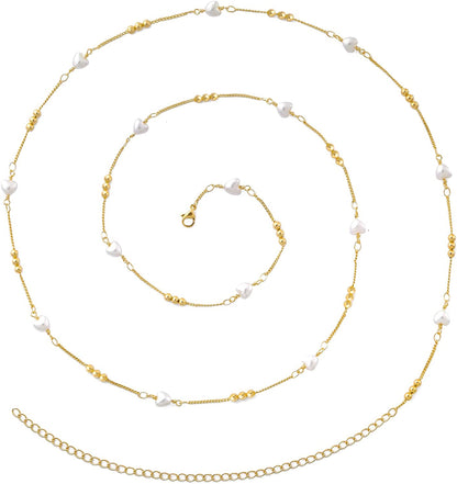 TOBENY 27.5/33.5/40 Inches Waist Belly Chains for the Waist for Women 14K Gold Plated Belly Chains for Women plus Size Body Chain for Women Teens Apparel & Accessories > Jewelry > Body Jewelry TOBENY K 39.3 Inches 