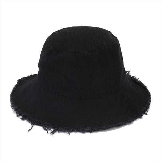Boderier Sun Hats for Women Summer Casual Wide Brim Cotton Bucket Hat Beach Vacation Travel Accessories Apparel & Accessories > Clothing Accessories > Hats boderier Black  