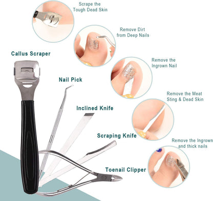 Lanvier Foot File Rasp Kits Professional Pedicure Tools to Remove Callus, Dead Skin and Other Foot Care for Women Men Home Health & Beauty > Personal Care > Foot Care Lanvier   