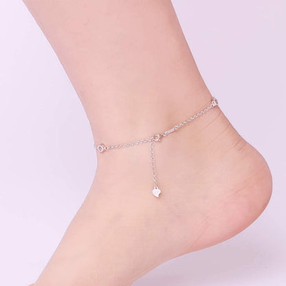 S925 Sterling Silver Ankle Bracelets for Women,Infinity Anklet with Heart Design Charm Jewelry,Gift for Women Mother Apparel & Accessories > Jewelry > Anklets Nieboa   