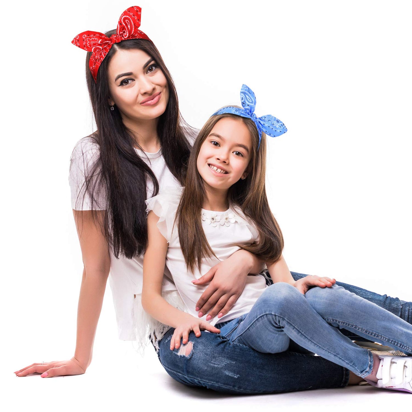 Bandana Knot Headbands Retro Print Headbands Paisley Print Headband Headwrap for Girls and Women (Style J, 8 Pieces) Apparel & Accessories > Clothing Accessories > Bandanas & Headties Hicarer   