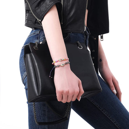 36/24 Pcs Evil Eye Bracelets Pack Mexican Braclets Set Ojo Bracelet Protection Amulet Anklets Jewelry Gift for Women Girls Boys Apparel & Accessories > Jewelry > Bracelets BONITTER   