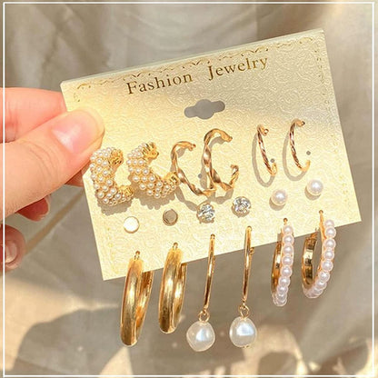 36 Pairs Gold Earrings Set for Women Girls, Fashion Pearl Chain Link Stud Drop Dangle Earrings Multipack Statement Earring Packs, Hypoallergenic Earrings for Birthday Party Christmas Jewelry Gift Apparel & Accessories > Jewelry > Earrings FAXHION   