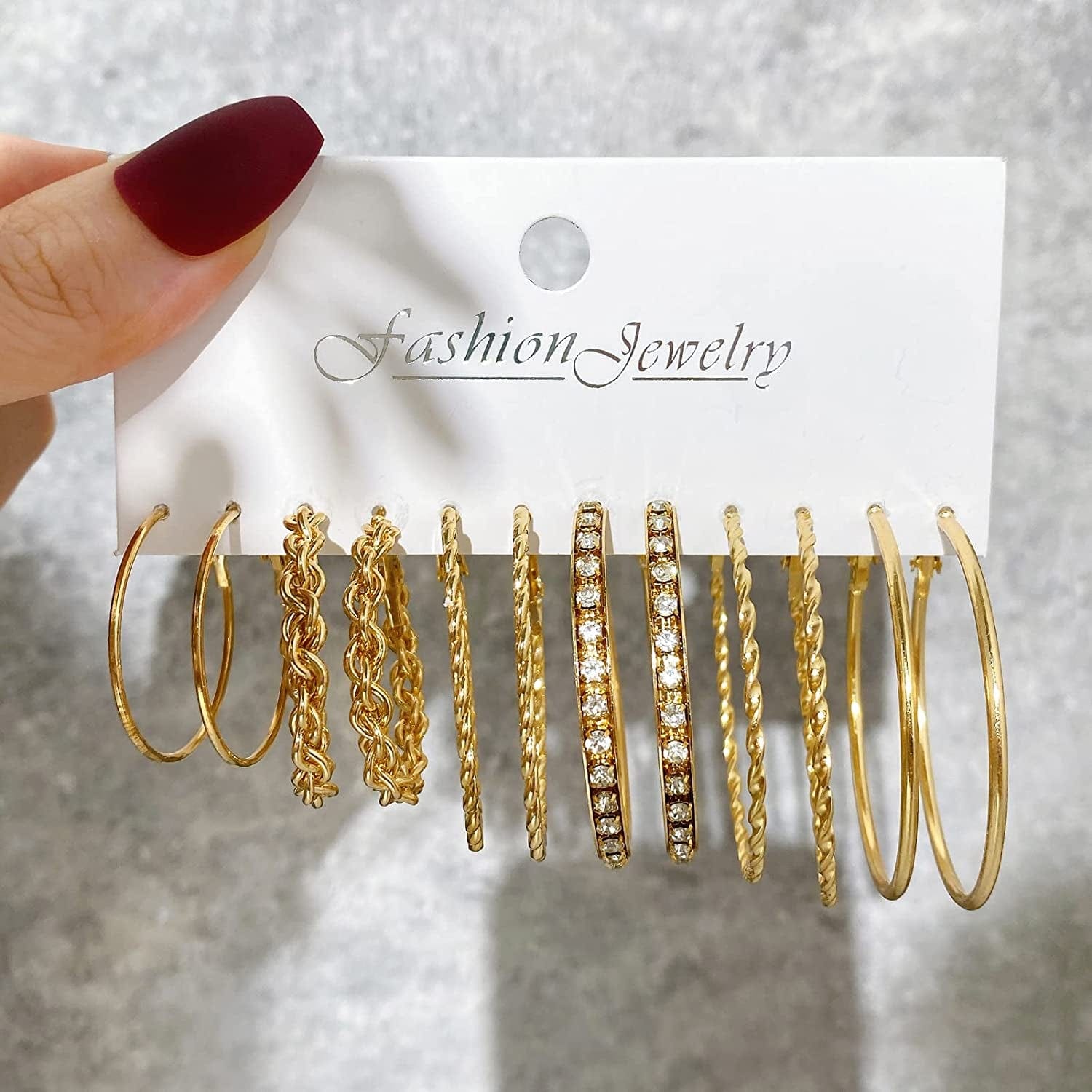 36 Pairs Gold Hoop Earrings Set for Women Girls Multipack, Hypoallergenic Chunky Chain Twisted Hoop Earrings Pack, Fashion Dangle Earrings Jewelry for Gift Apparel & Accessories > Jewelry > Earrings iF YOU   