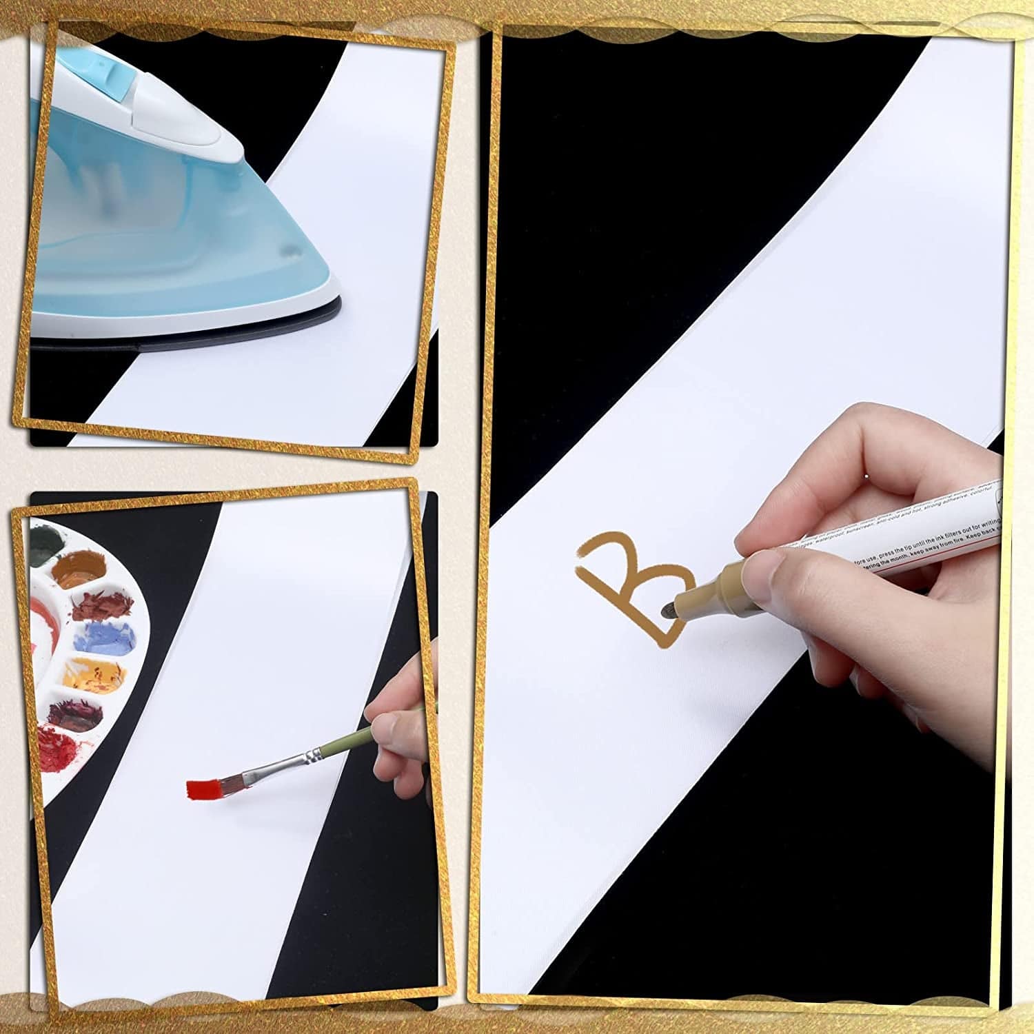 36 Pcs DIY Blank Satin Sash Plain Pageants Sashes for Beauty Pageant Halloween Wedding Birthday Homecoming Prom Bachelorette Party Decorations (White) Apparel & Accessories > Clothing Accessories > Sashes Geyoga   