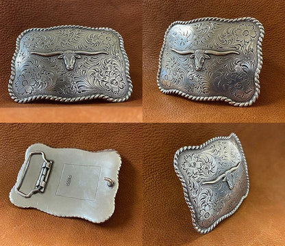 Western Lady Bull Texas Longhorn Steer Head Belt Buckle Fits 1-1/2"(38Mm) Multi-Style Options Apparel & Accessories > Clothing Accessories > Belt Buckles Belts.com   