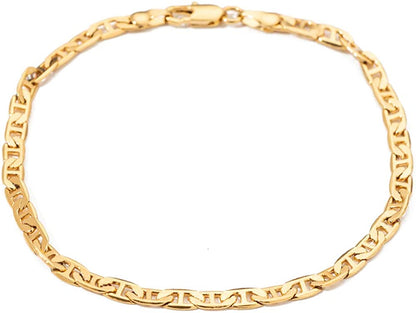 Kelistom Gold Anklet for Women Teen Girls, 14K Gold / 18K Gold/Platinum Plated Flat Mariner Link Chain Ankle Bracelets for Women 9 10 11 Inches Apparel & Accessories > Jewelry > Anklets Tomlee 18K Gold 10.0 Inches 