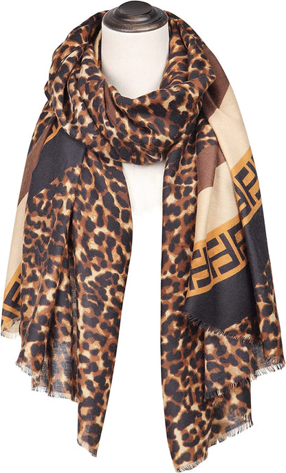 Nabegum Leopard Print Scarf for Women Cheetah Animal Lightweight Fall Blanket Scarves Apparel & Accessories > Clothing Accessories > Scarves & Shawls Nabegum   
