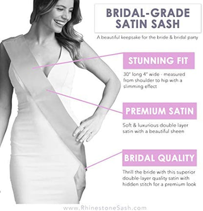 Blue Flirty Bride to Be Sash - Premium BRIDAL GRADE SATIN & Real CRYSTAL Rhinestone Bride to Be Satin Sash - Bachelorette Accessory Bride Gift - Classic Royal Blue Sash(Flrty B2B) Apparel & Accessories > Clothing Accessories > Sashes RhinestoneSash   