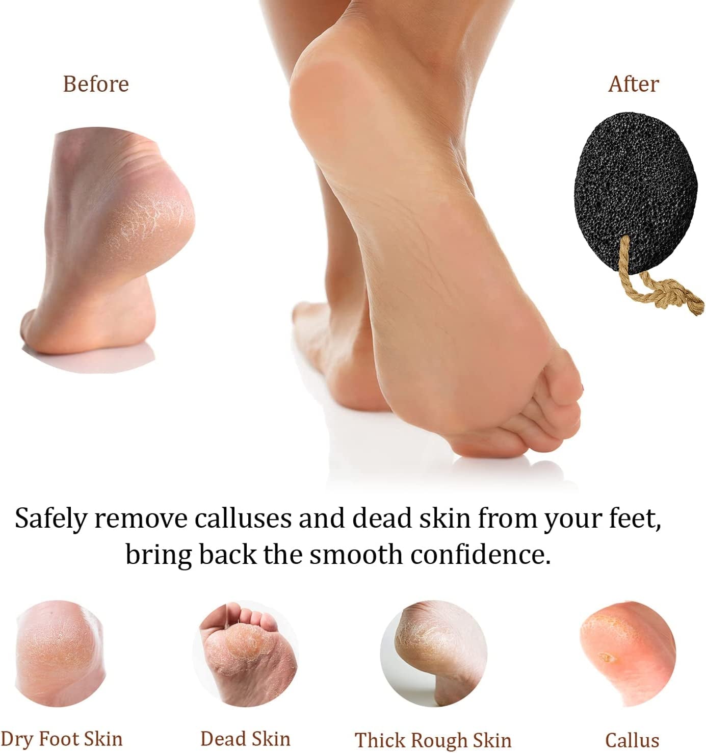 Pumice Stone - Natural Earth Lava Pumice Stone Black - Callus Remover for Feet Heels and Palm - Pedicure Exfoliation Tool - Corn Remover - Dry Dead Skin Scrubber - Health Foot Care Health & Beauty > Personal Care > Foot Care Pumice Valley   