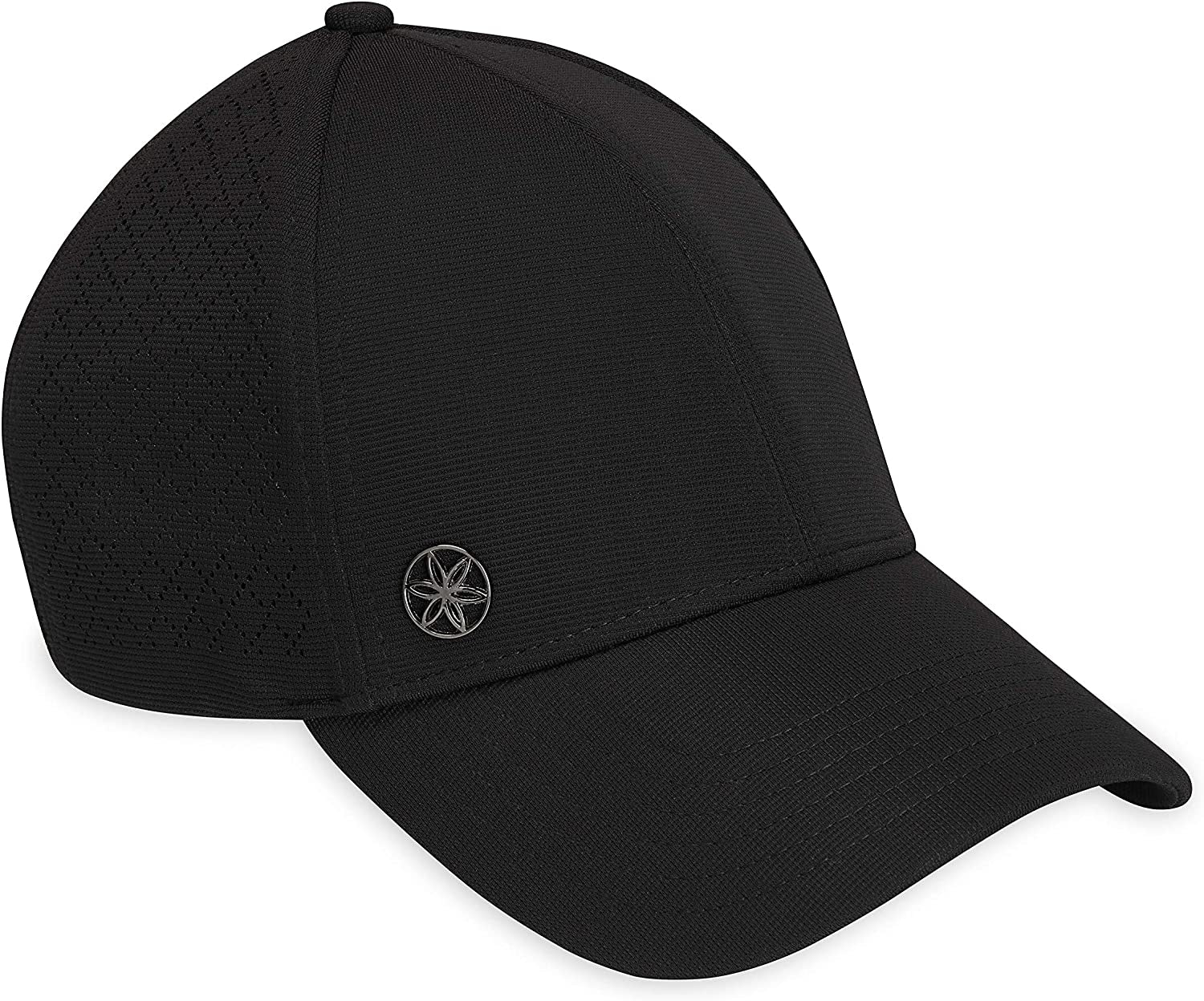 Gaiam Women'S Hat-Breathable Ball Cap, Pre-Shaped Bill, Adjustable Size for Running Apparel & Accessories > Clothing Accessories > Hats Gaiam Black Wander Geo 
