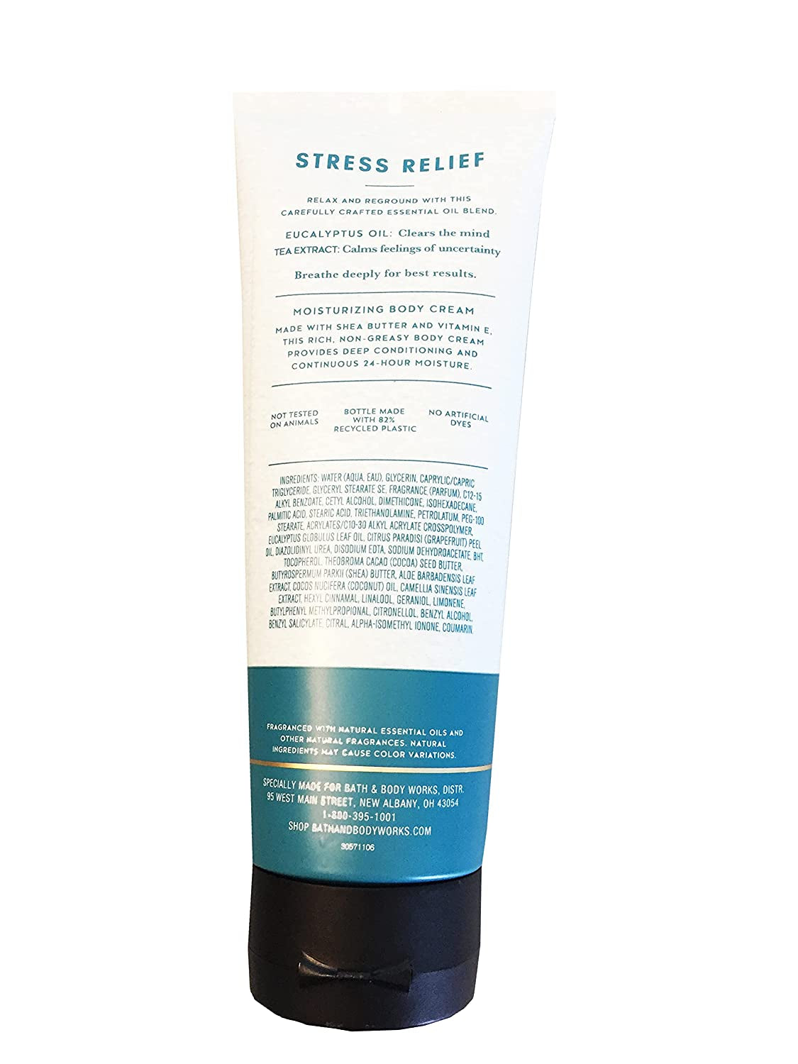 Bath and Body Works Aromatherapy Stress Relief - Eucalyptus + Tea Body Cream 8 Ounce (2019 Edition) Health & Beauty > Personal Care > Cosmetics > Bath & Body Bath and Body Works   