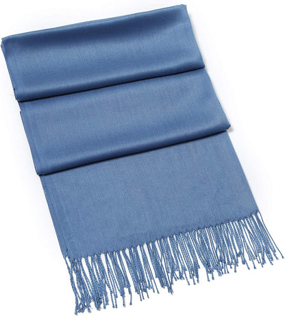Pashmina Shawls and Wraps Large Scarfs for Women Wedding Party Bridal Long Fashion Solid Shawl Wrap with Fringes Apparel & Accessories > Clothing Accessories > Scarves & Shawls Cindy & Wendy   