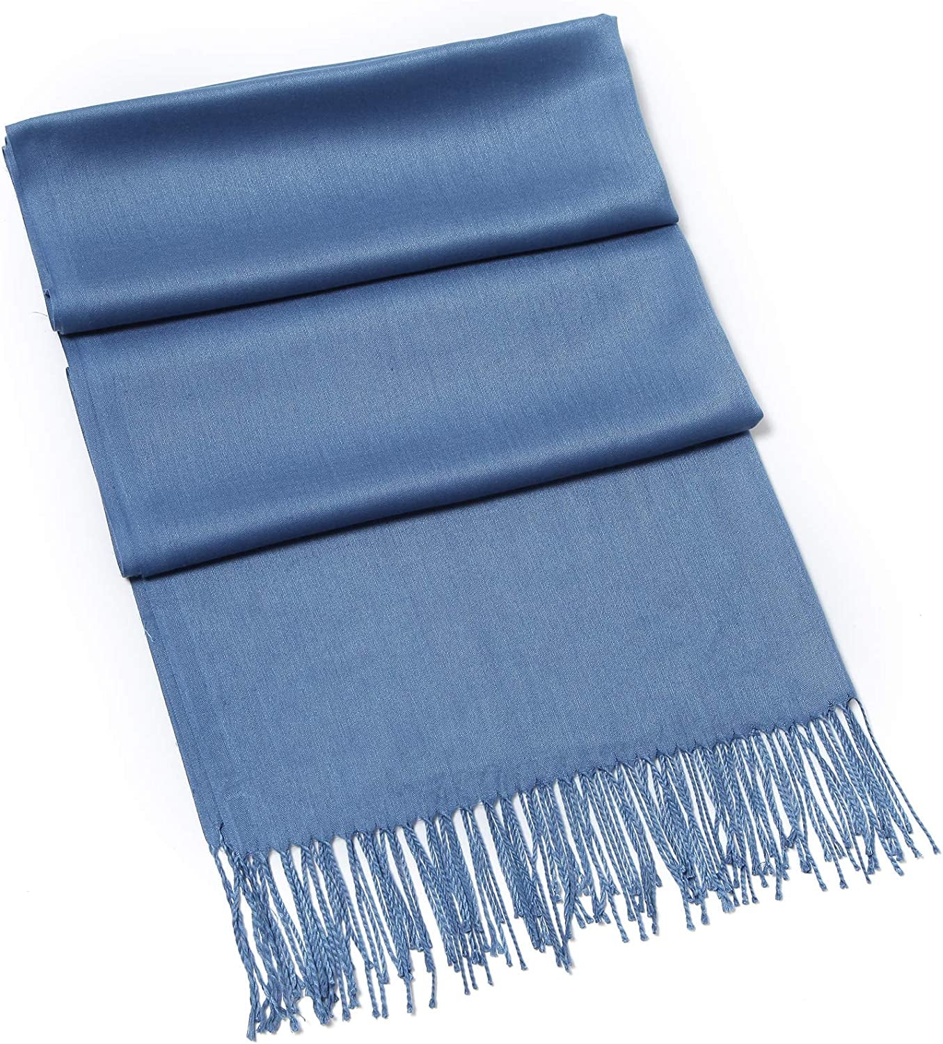 Pashmina Shawls and Wraps Large Scarfs for Women Wedding Party Bridal Long Fashion Solid Shawl Wrap with Fringes Apparel & Accessories > Clothing Accessories > Scarves & Shawls Cindy & Wendy   