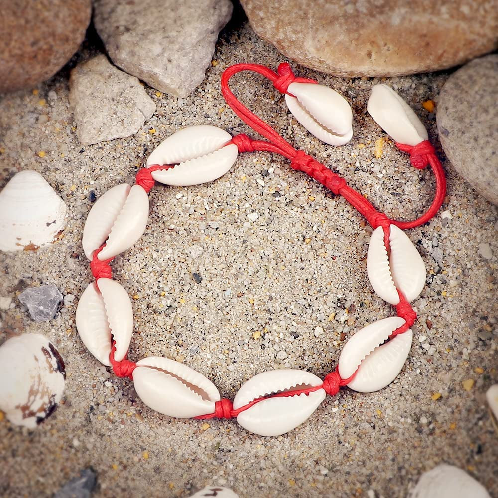Summer Beach Shell Anklets Handmade Adjustable Leather Rope Legs Bracelets Boho Foot Chain Sandal Statement Jewelry Gift Friend Deft and Professional Apparel & Accessories > Jewelry > Anklets Generic   
