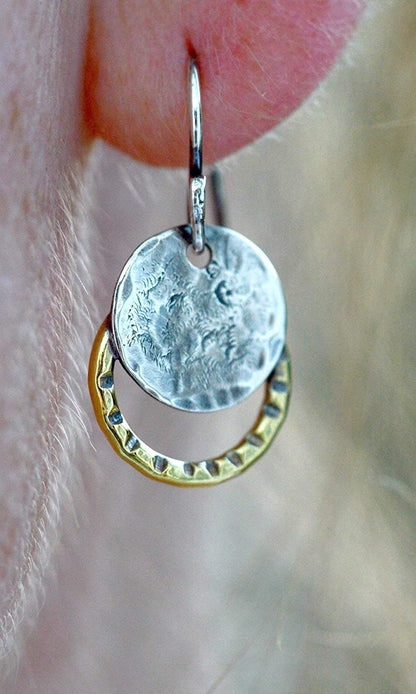 Sterling Silver Moon Earrings Dangle Earrings Gift for Her Apparel & Accessories > Jewelry > Earrings Blueskyblackbird   