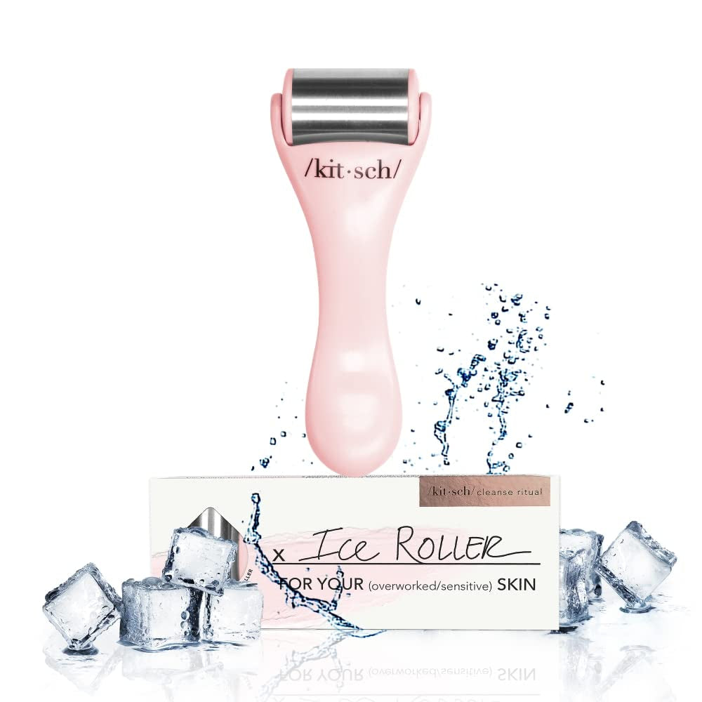 Kitsch Mini Eye & Face Rollers, Face Massager, Face Roller Skin Care, Facial Beauty Tool, Ice Roller, Gua Sha Roller, Skincare Facial Roller, 2Pc Set (Blush) Health & Beauty > Personal Care > Cosmetics > Cosmetic Tools > Skin Care Tools Kitsch Pink  