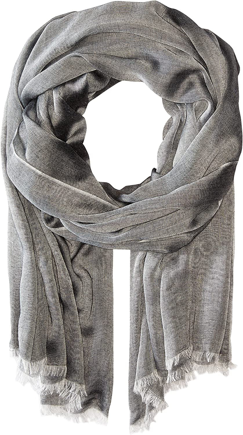Calvin Klein Women'S Solid Chambray Scarf Apparel & Accessories > Clothing Accessories > Scarves & Shawls Calvin Klein Women's Accessories Black One Size 