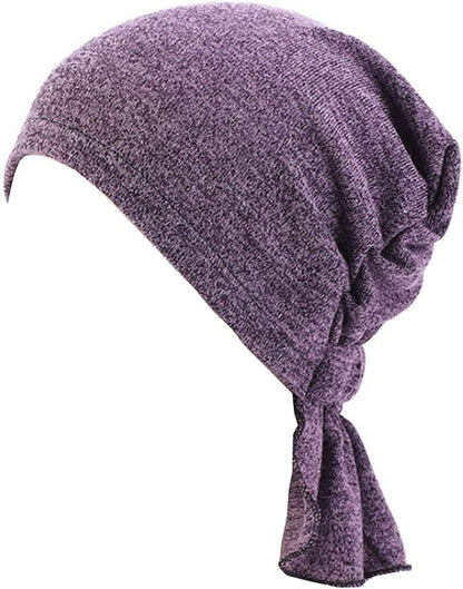 Ever Fairy 3 Colors Chemo Cancer Head Scarf Hat Cap Ethnic Cloth Print Turban Headwear Women Women'S Ruffle Beanie Scarf (3 Color Pack-A) Apparel & Accessories > Clothing Accessories > Headwear Ever Fairy   