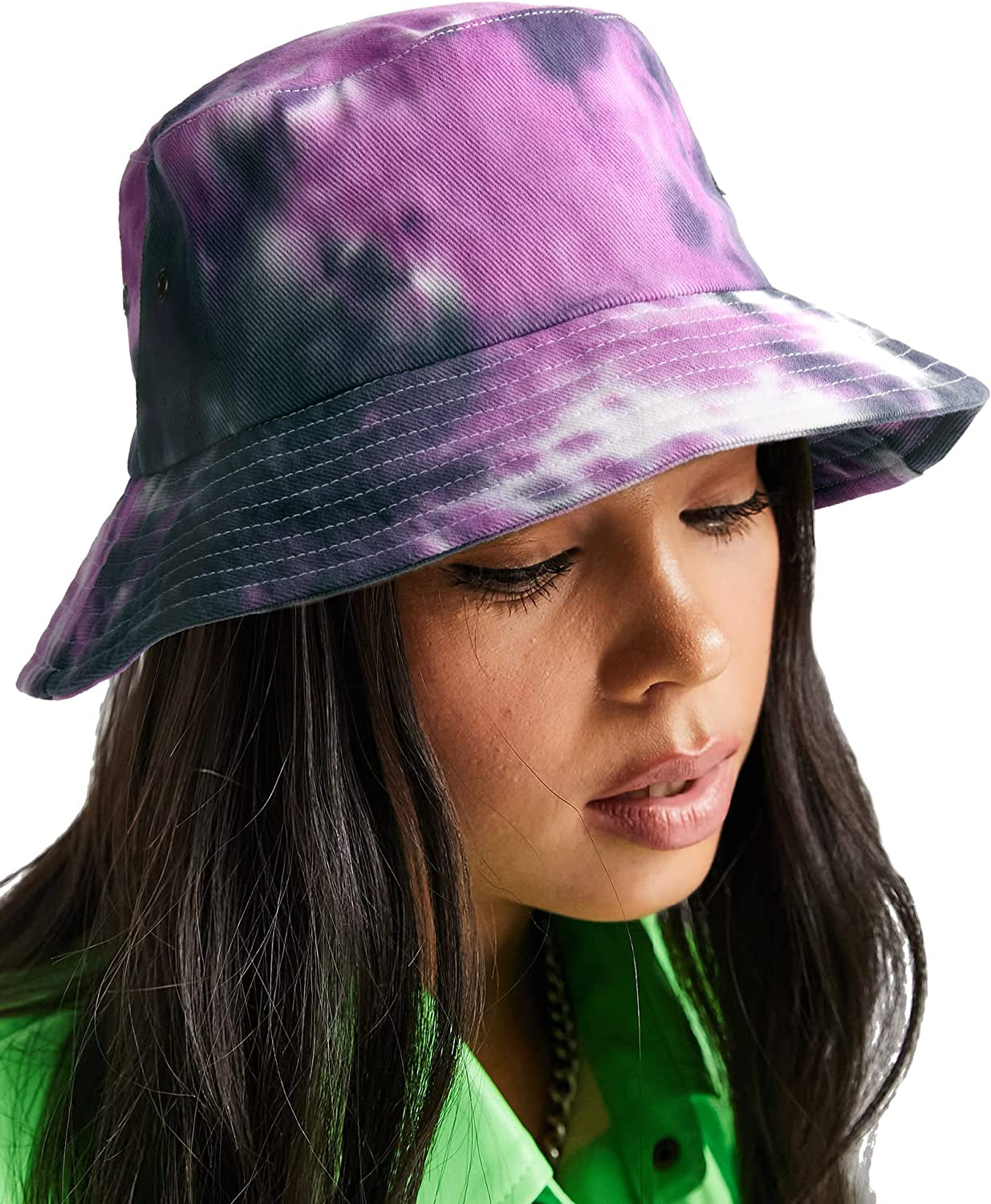 Bucket Hat for Women Men Canvas Washed Cotton Trendy Distressed Womens Summer Beach Sun Hats with Detachable Strings Apparel & Accessories > Clothing Accessories > Hats KYLIE MAX 11-grey Purple Medium 