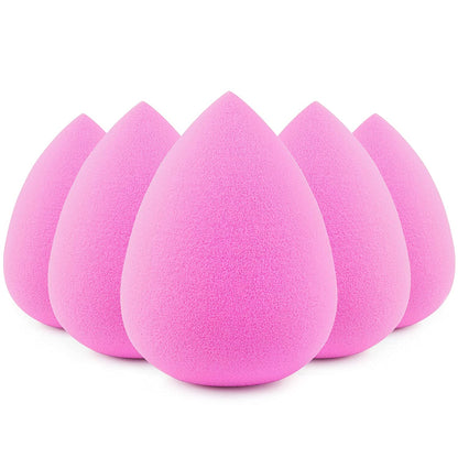 BEAKEY 5 Pcs Makeup Sponge Set, Foundation Blending Beauty Sponge, Flawless for Liquid, Cream, and Powder, Multi-Colored Makeup Sponges Health & Beauty > Personal Care > Cosmetics > Cosmetic Tools > Makeup Tools BEAKEY G-Pink  