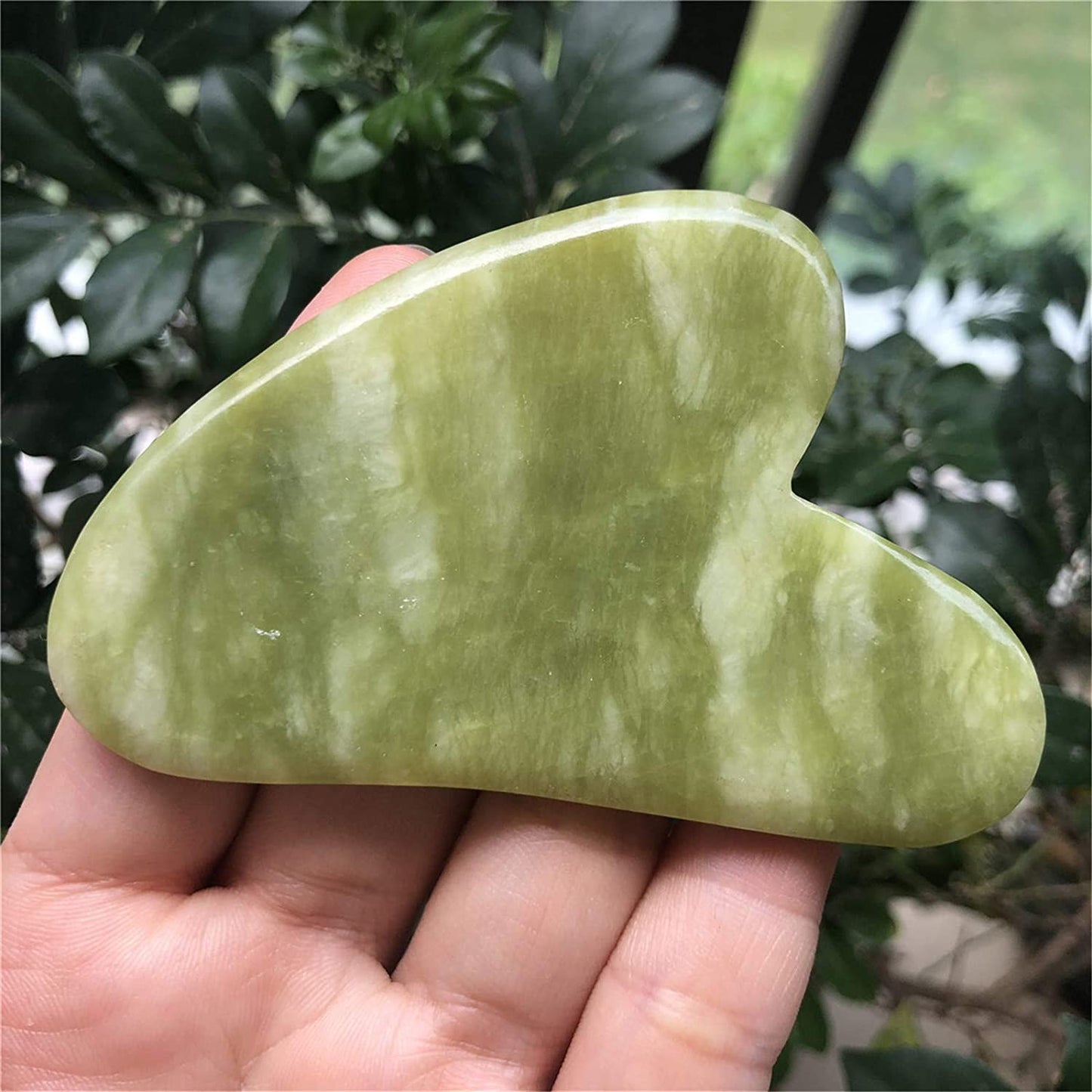 Fekuar Natural Green Jade Gua Sha Massage Tool for Body Skin Facial, Crystal Scraping Board for SPA Acupuncture Therapy Trigger Point Treatment Health & Beauty > Personal Care > Cosmetics > Cosmetic Tools > Skin Care Tools Fekuar   